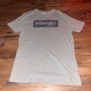 wrangler tee shirt, gray, size medium